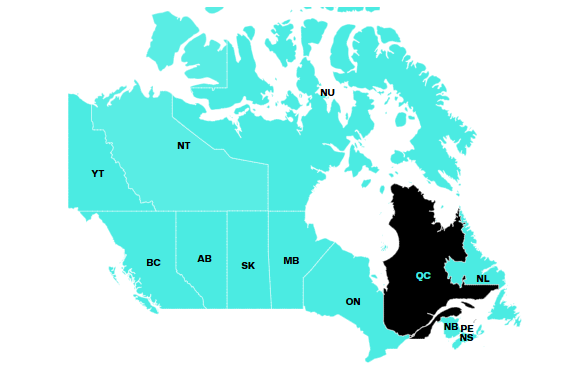 Splash Sports Canada Map